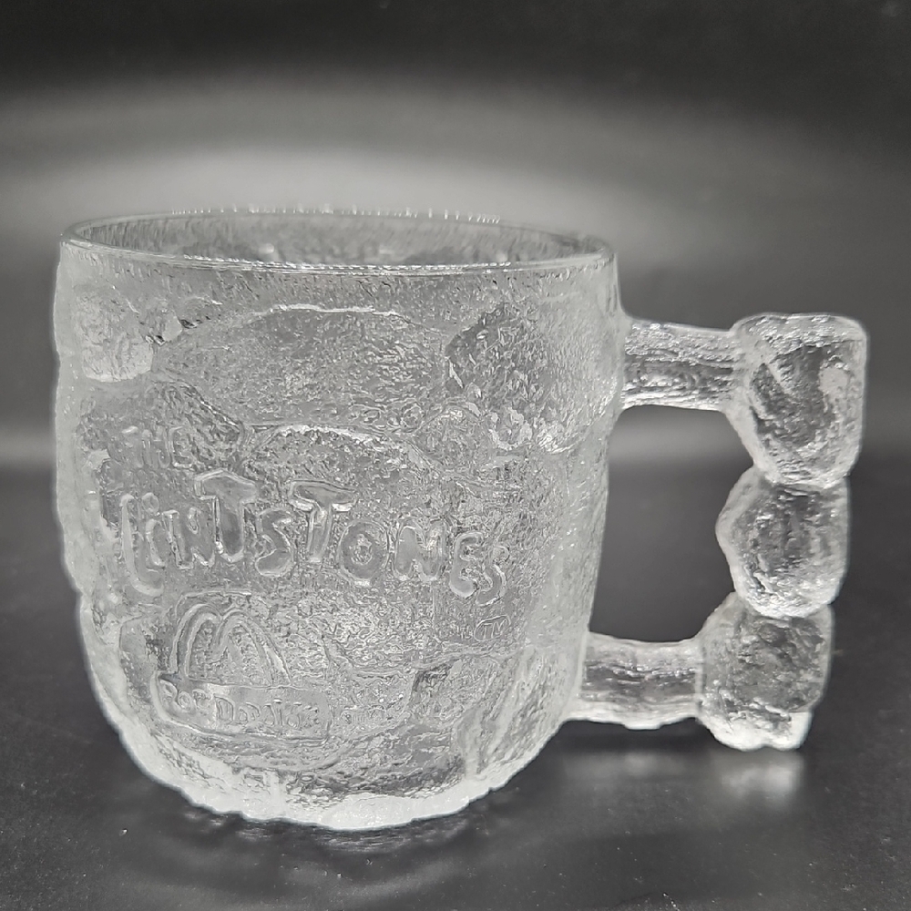 Vintage Flintstones McDonald's Glass Mug